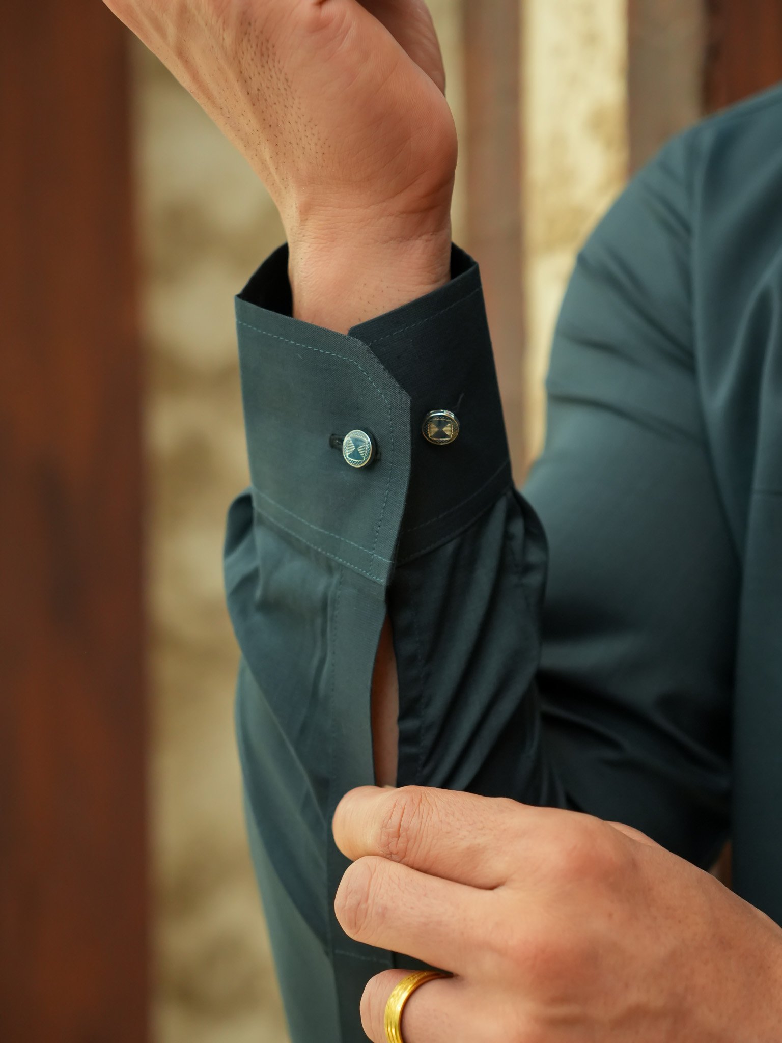 EW-95 - Dark Forest Green Kameez Shalwar - Image 7