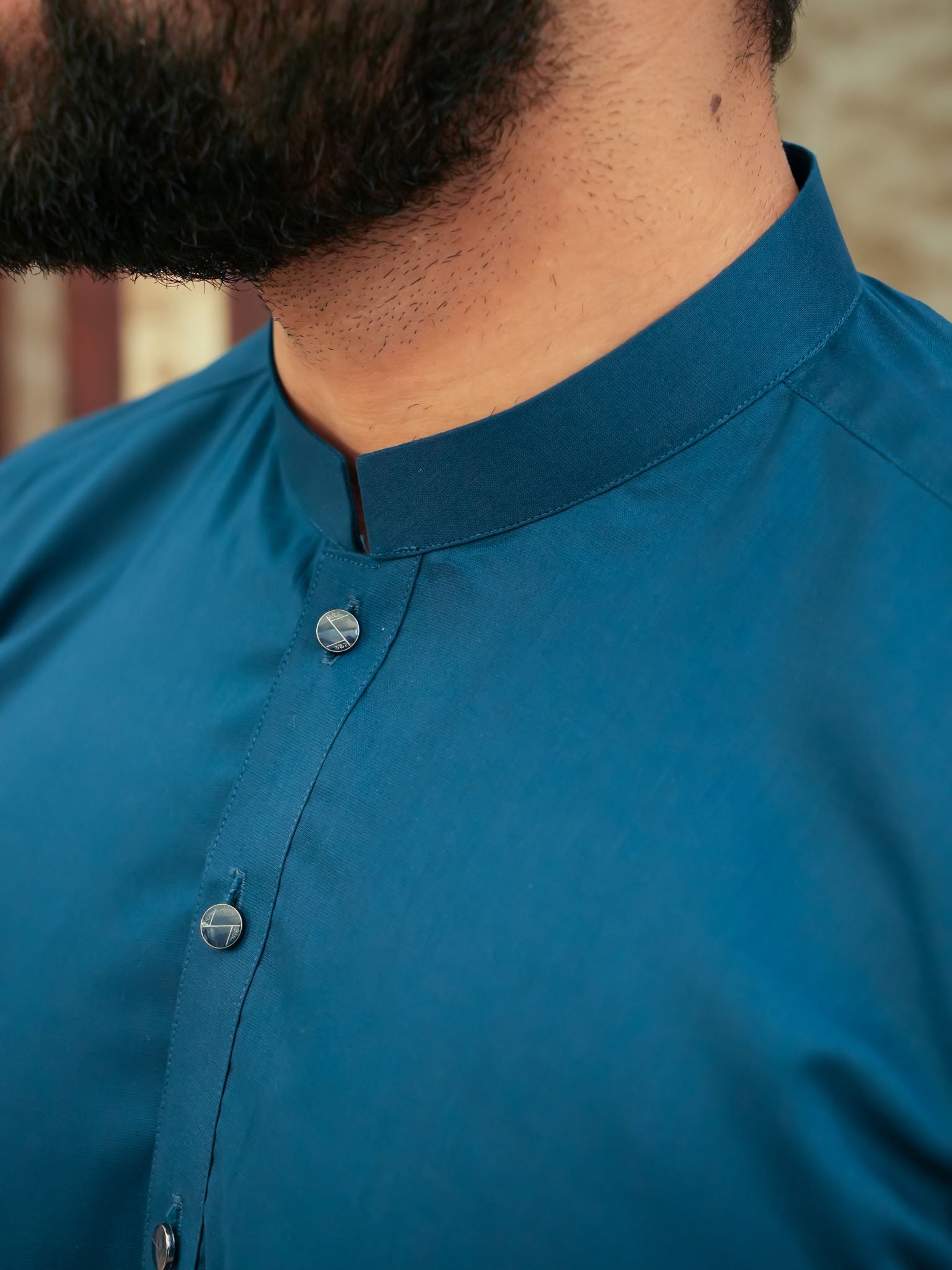 EW-92 - Teal Blue Kameez Shalwar - Image 6