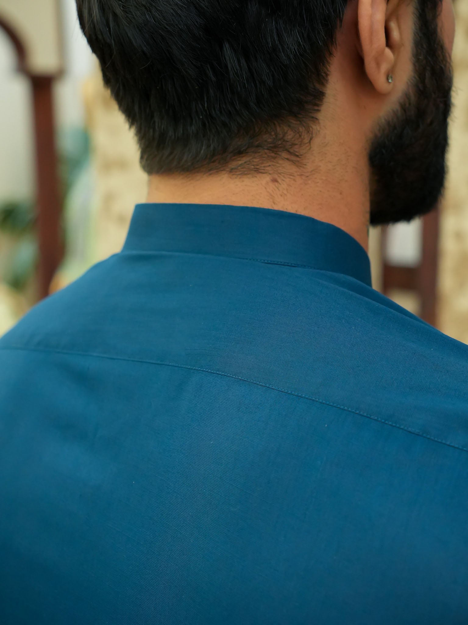 EW-92 - Teal Blue Kameez Shalwar - Image 3