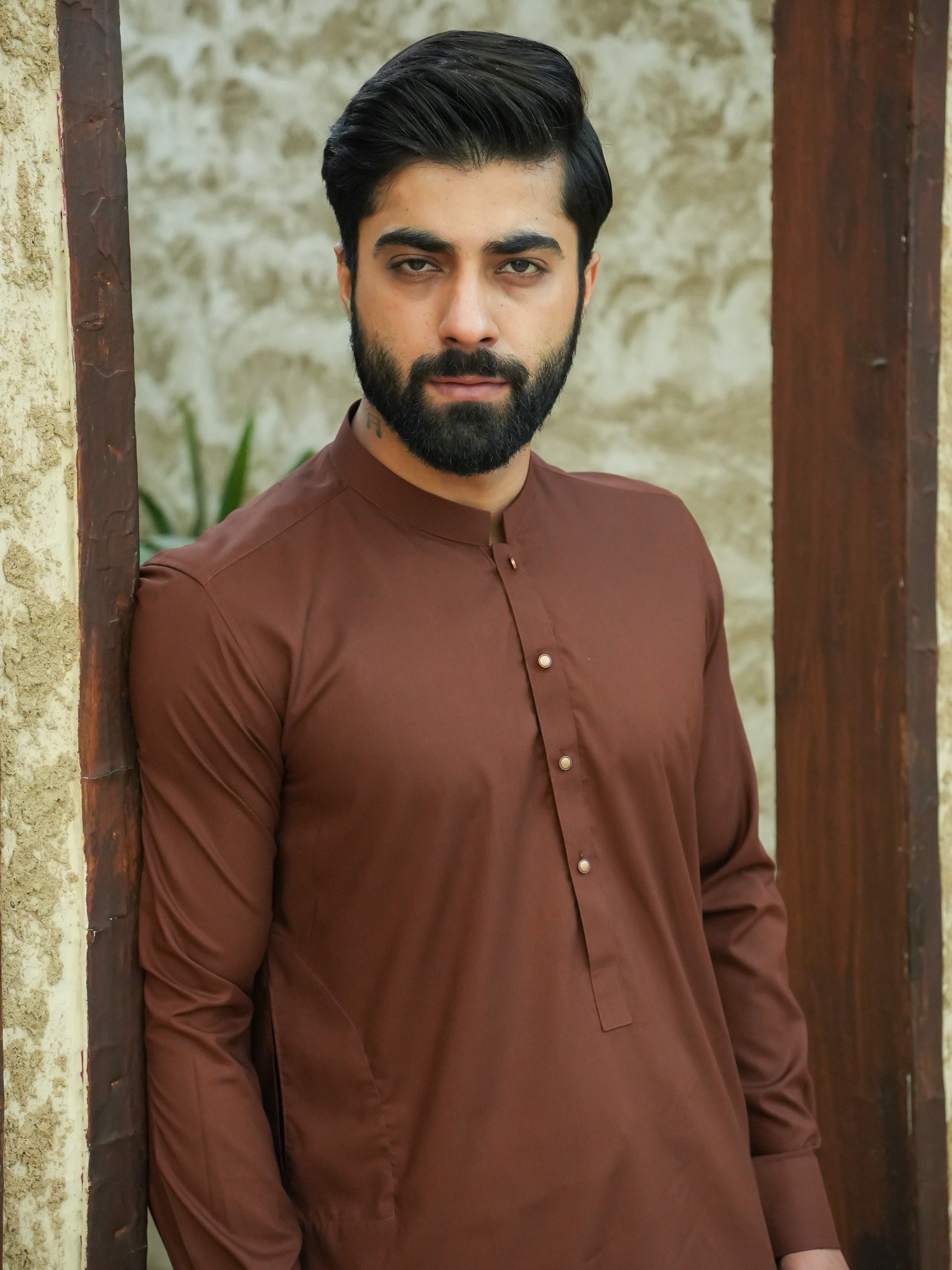 EW-96 - Coffee Brown Kameez Shalwar - Image 2