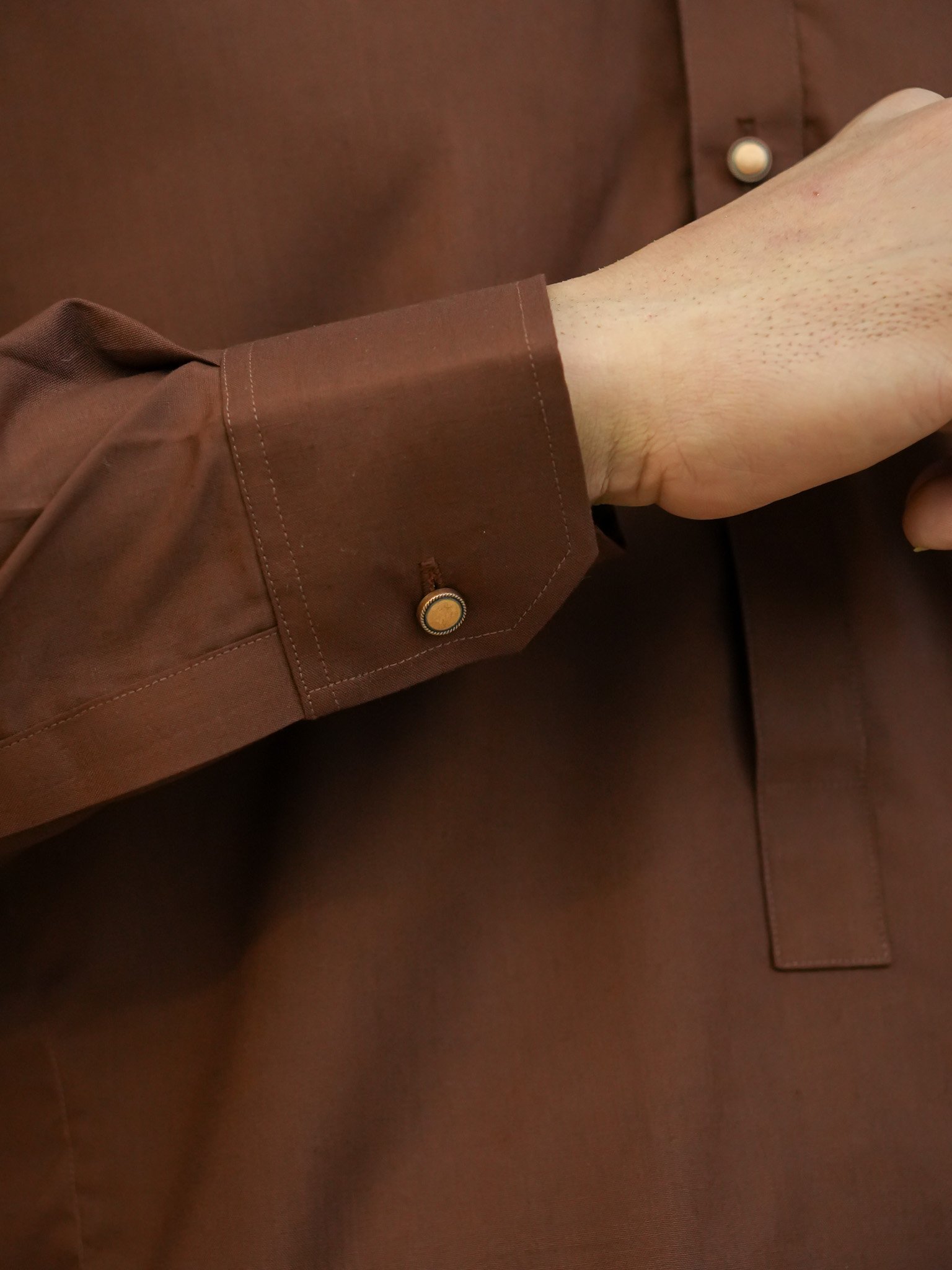 EW-96 - Coffee Brown Kameez Shalwar - Image 6