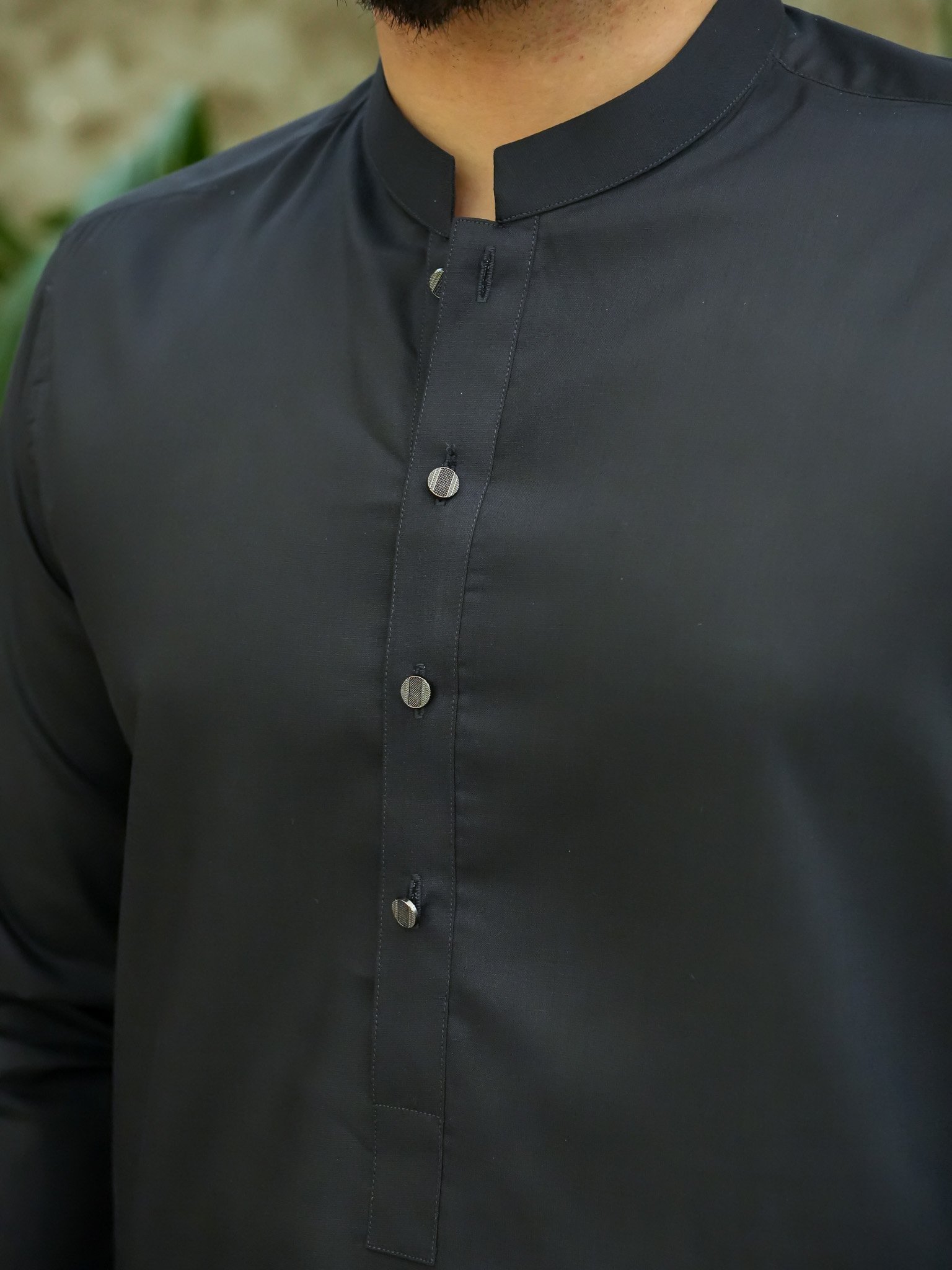 EW-97 - Charcoal Grey Kameez Shalwar - Image 8