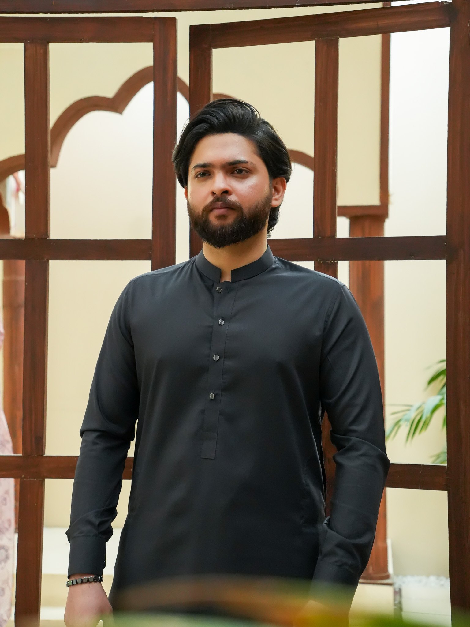 EW-97 - Charcoal Grey Kameez Shalwar - Image 5