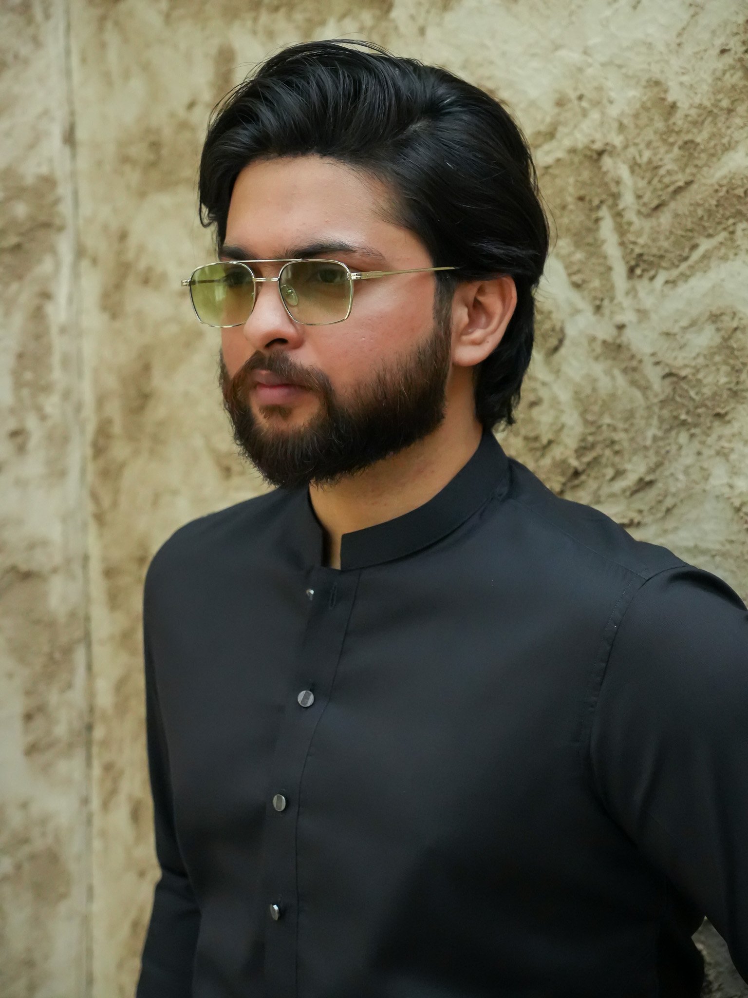 EW-97 - Charcoal Grey Kameez Shalwar - Image 3