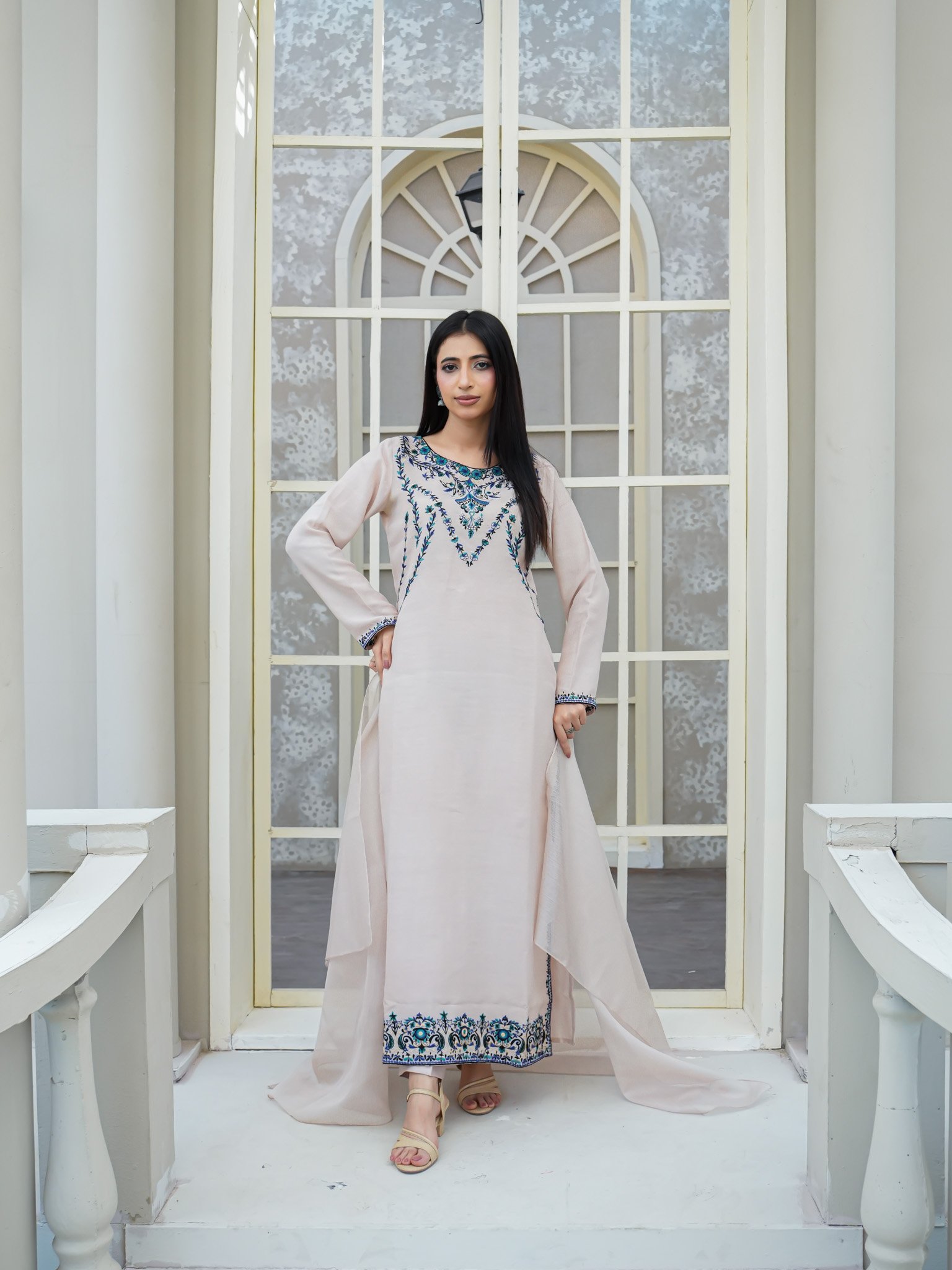 EW-107 - Cotton Silk Stitched 3 Pcs - Image 8