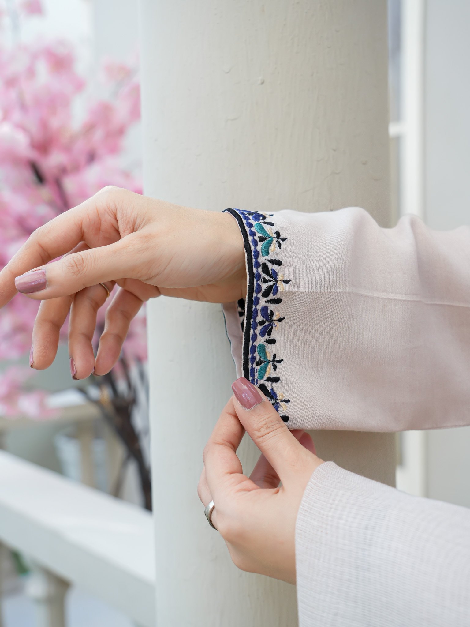 EW-107 - Cotton Silk Stitched 3 Pcs - Image 6