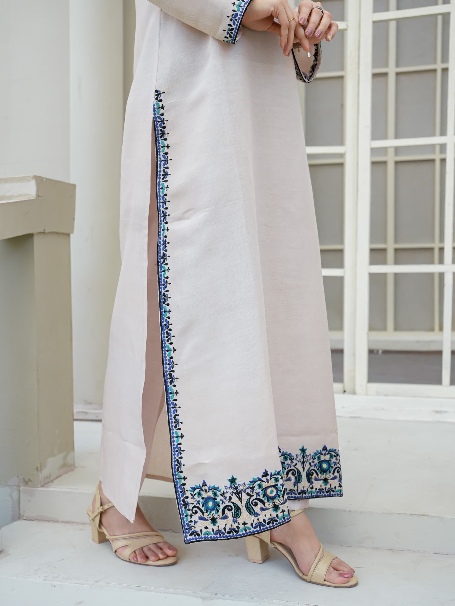 EW-107 - Cotton Silk Stitched 3 Pcs - Image 5