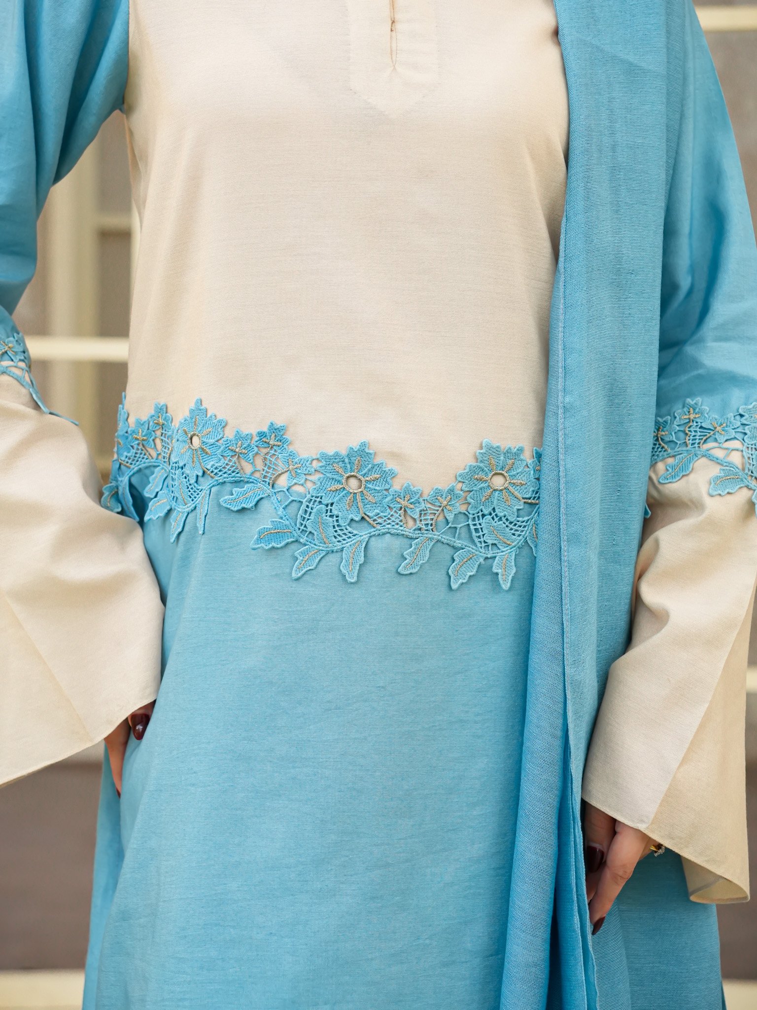 EW-109 - Cotton Lawn Stitched 3 Pcs - Image 6