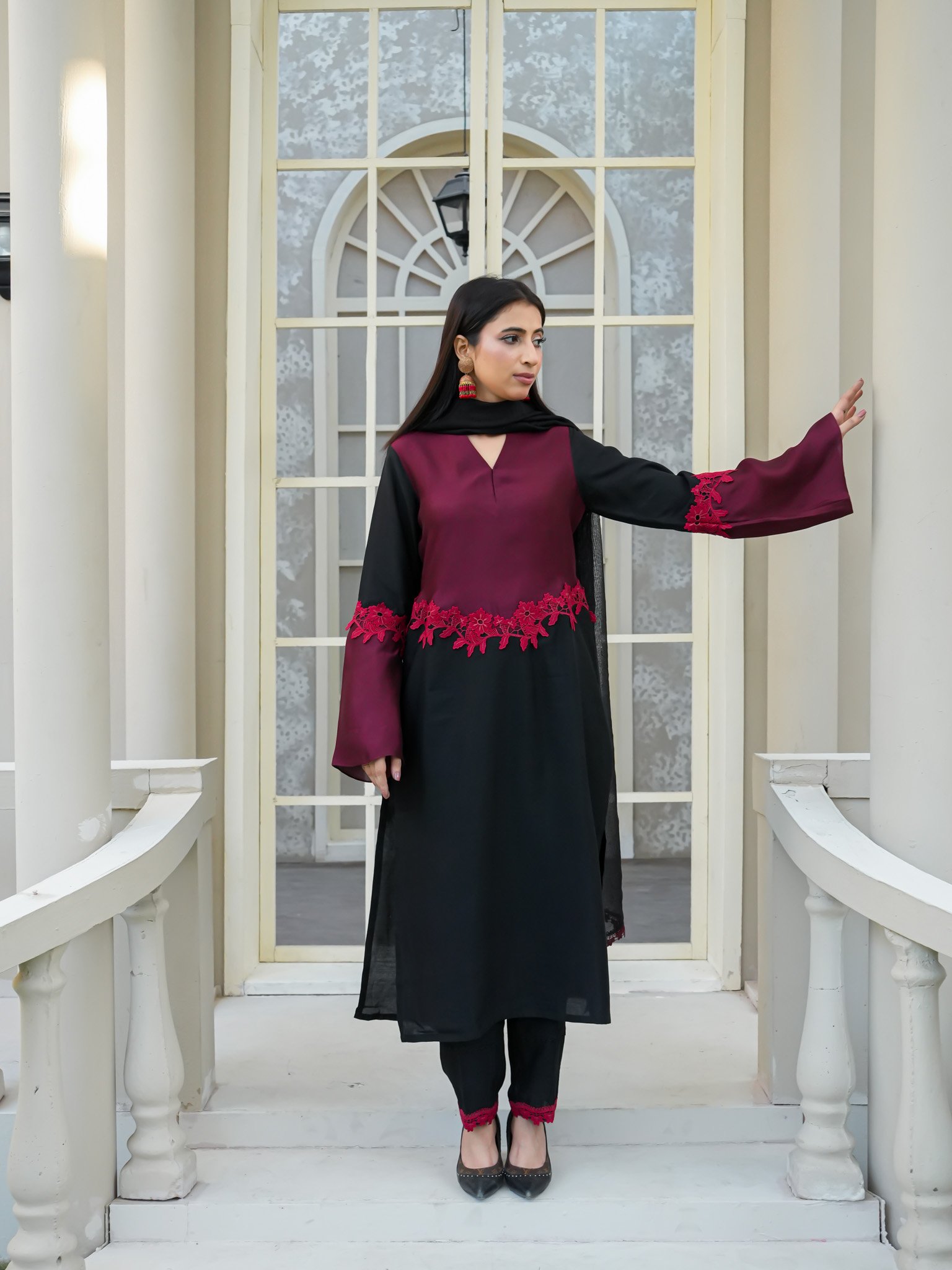 EW-108 - Cotton Silk Stitched 3 Pcs