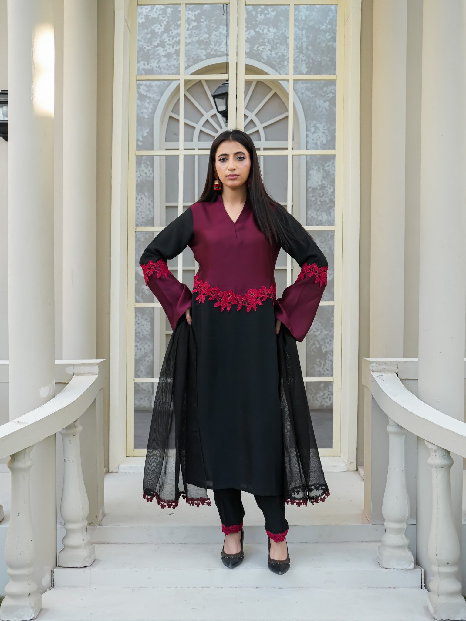 EW-108 - Cotton Silk Stitched 3 Pcs - Image 3