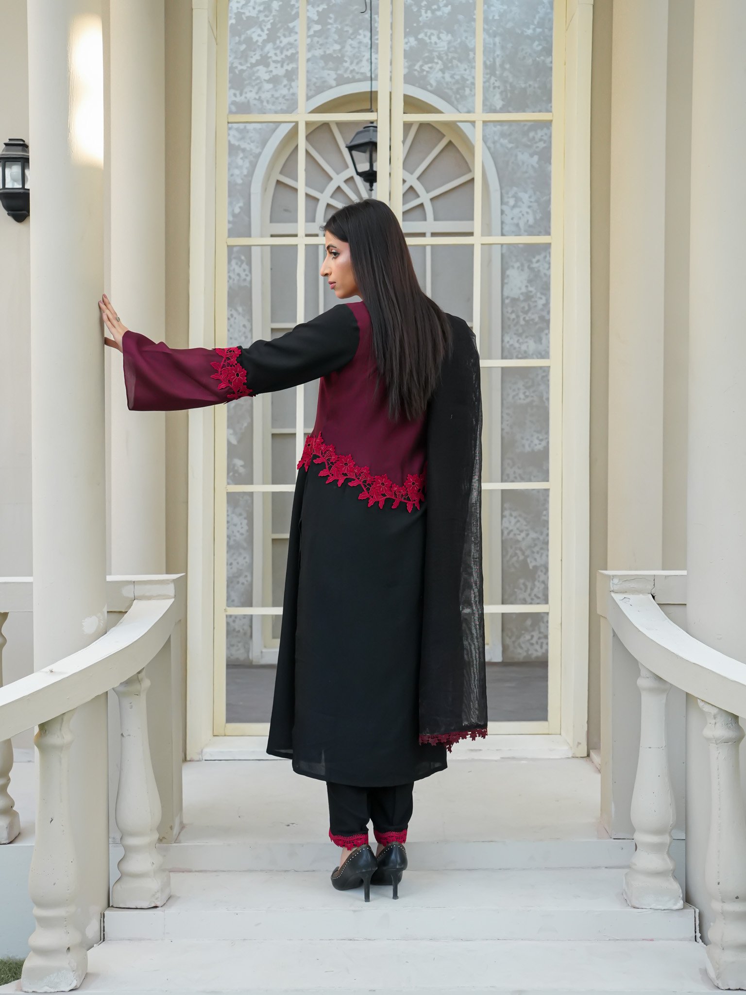 EW-108 - Cotton Silk Stitched 3 Pcs - Image 4