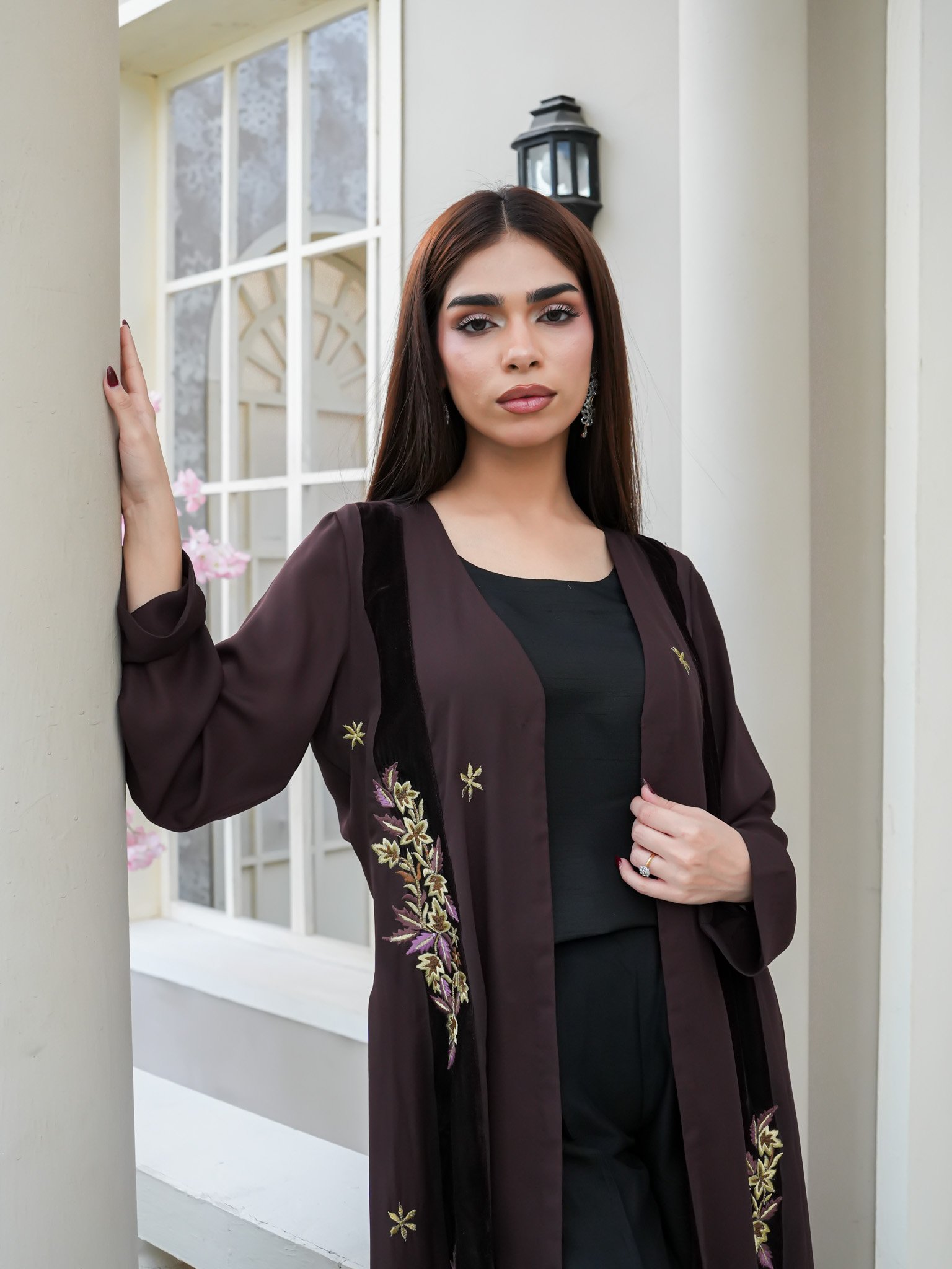 EW-110 - Embroidered Korean Georgate Stitched 3 Pcs - Image 4