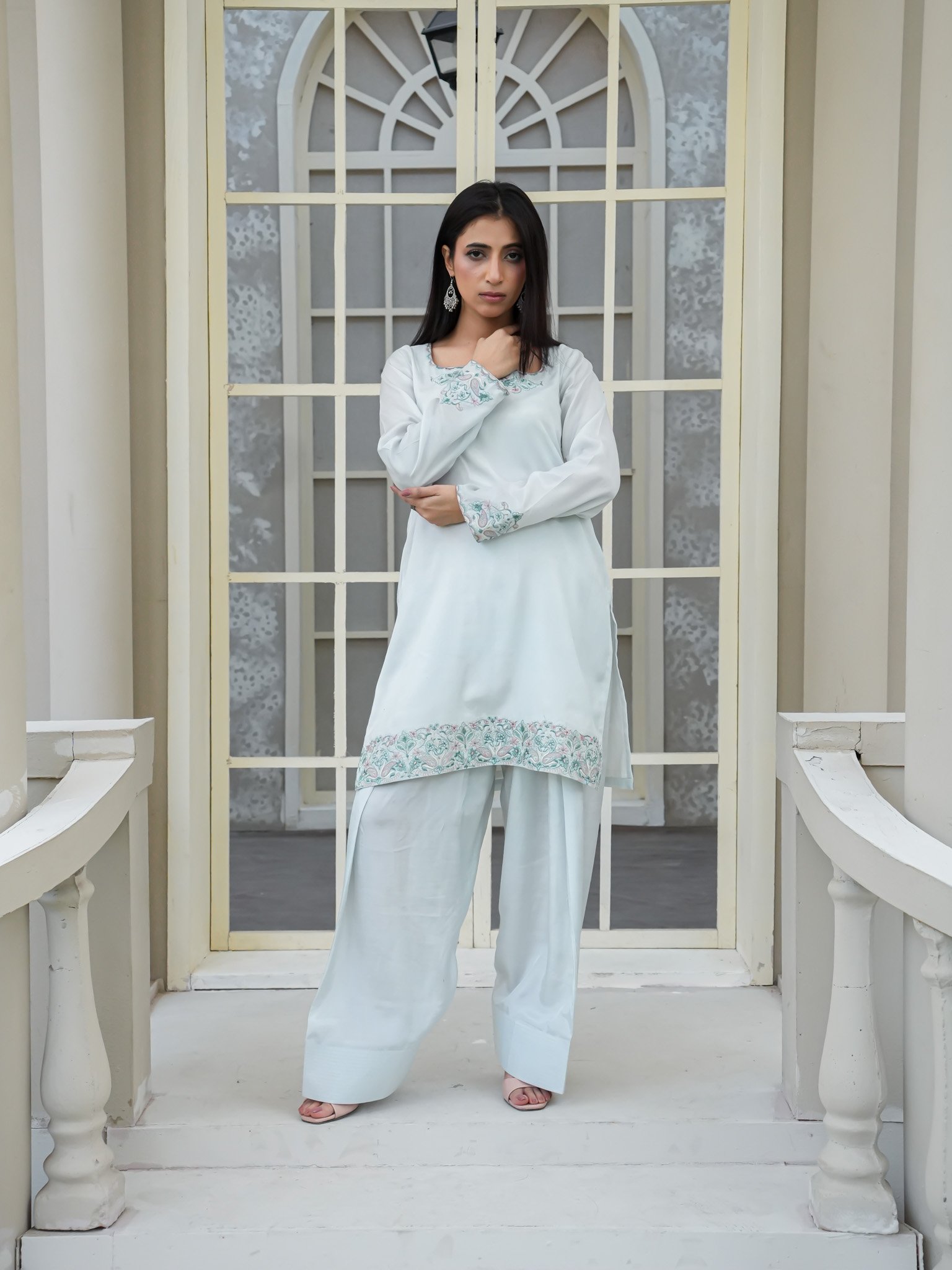 EW-111 - Premium Silk Blend Stitched 2 Pcs