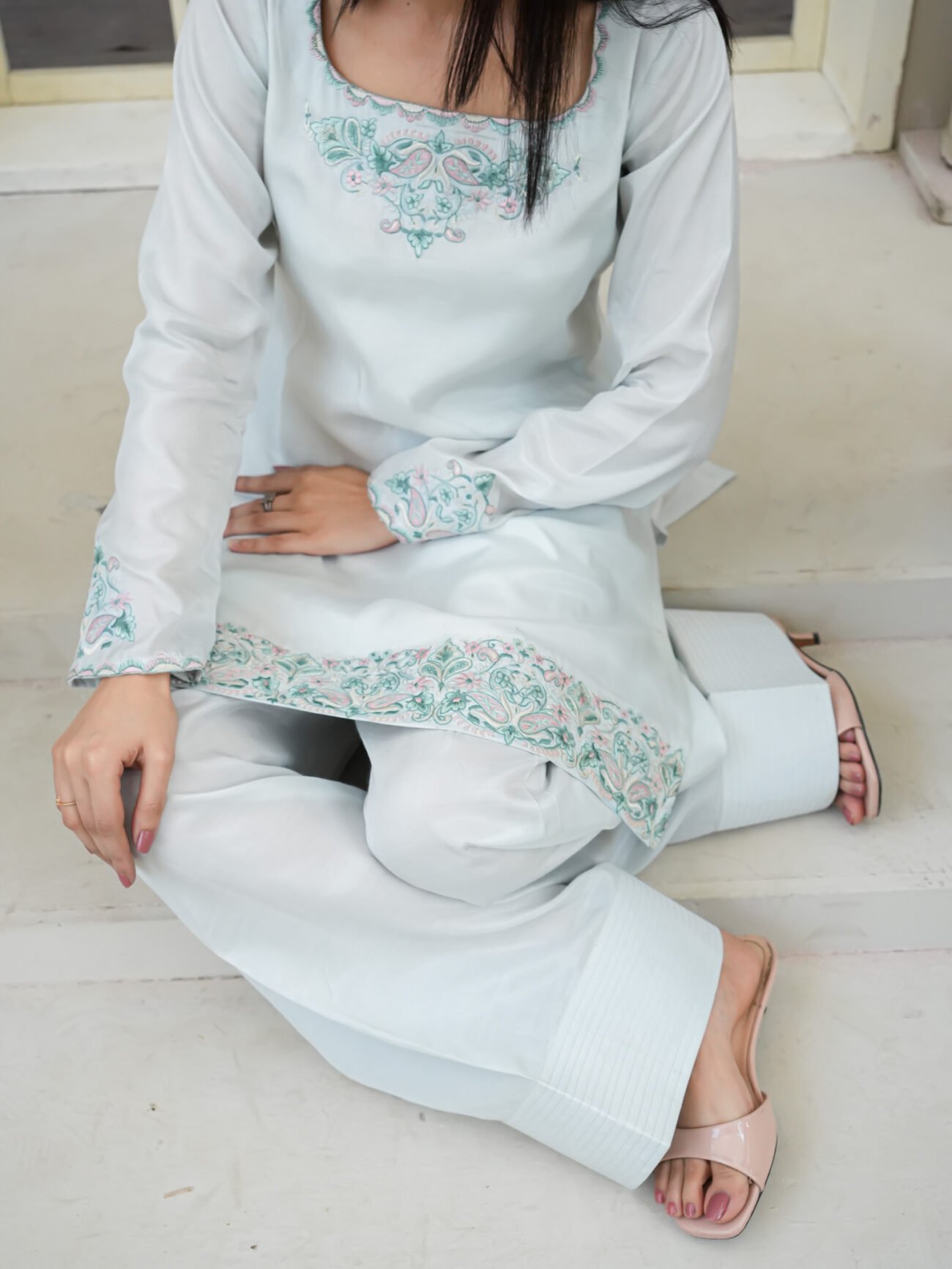EW-111 - Premium Silk Blend Stitched 2 Pcs - Image 8