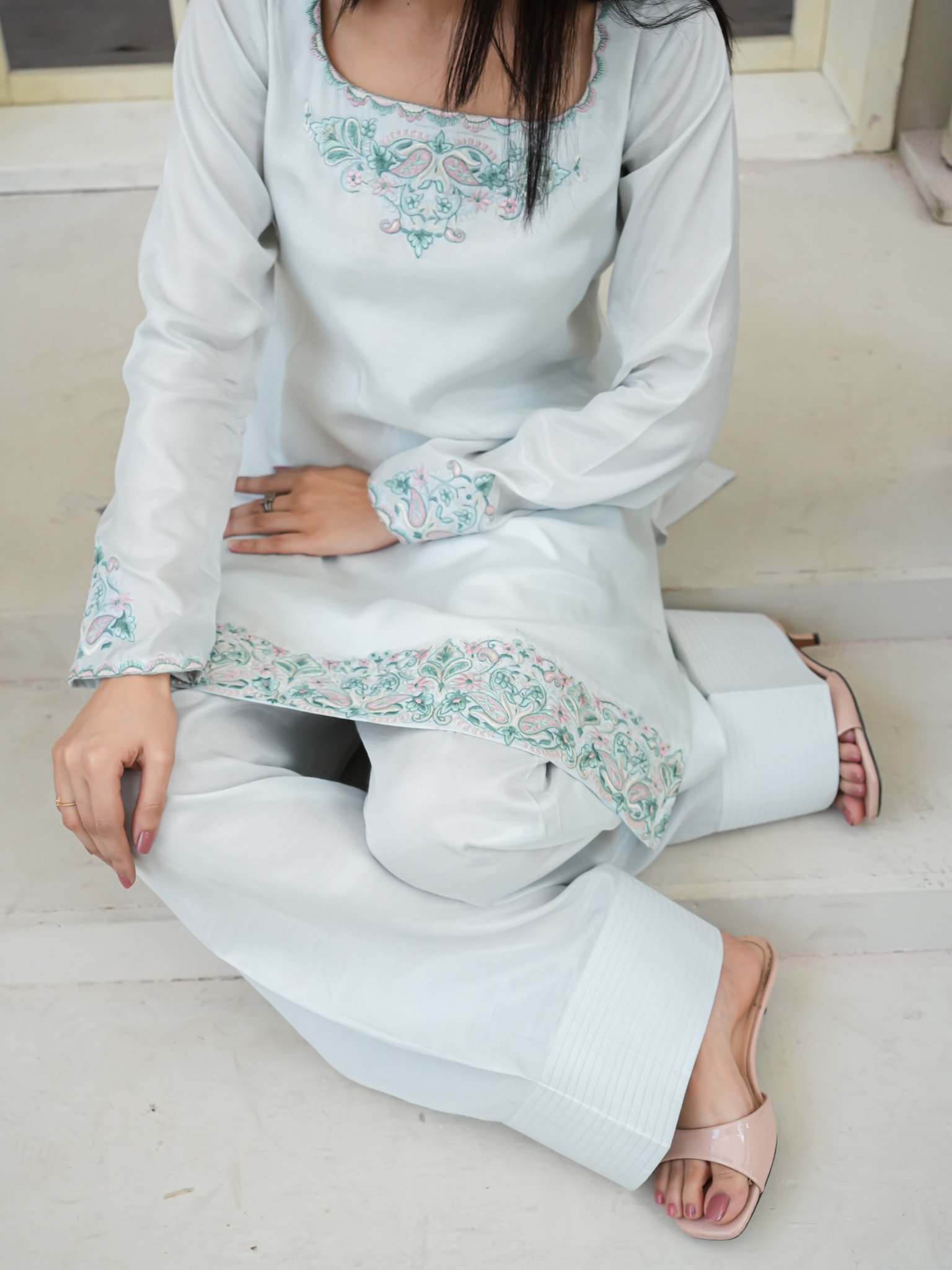 EW-111 - Premium Silk Blend Stitched 2 Pcs - Image 8