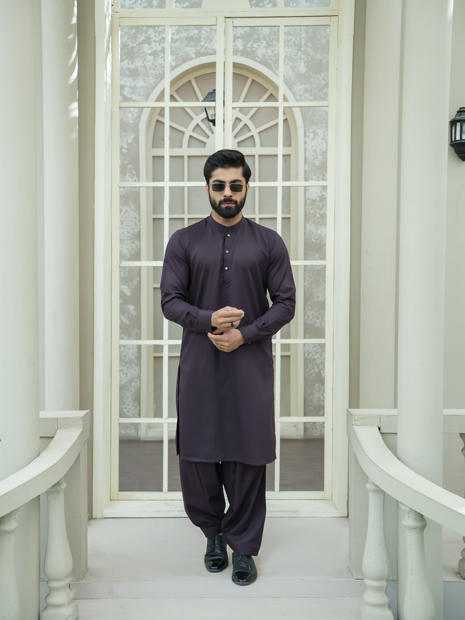 EW-93 - Dark Plum Kameez Shalwar
