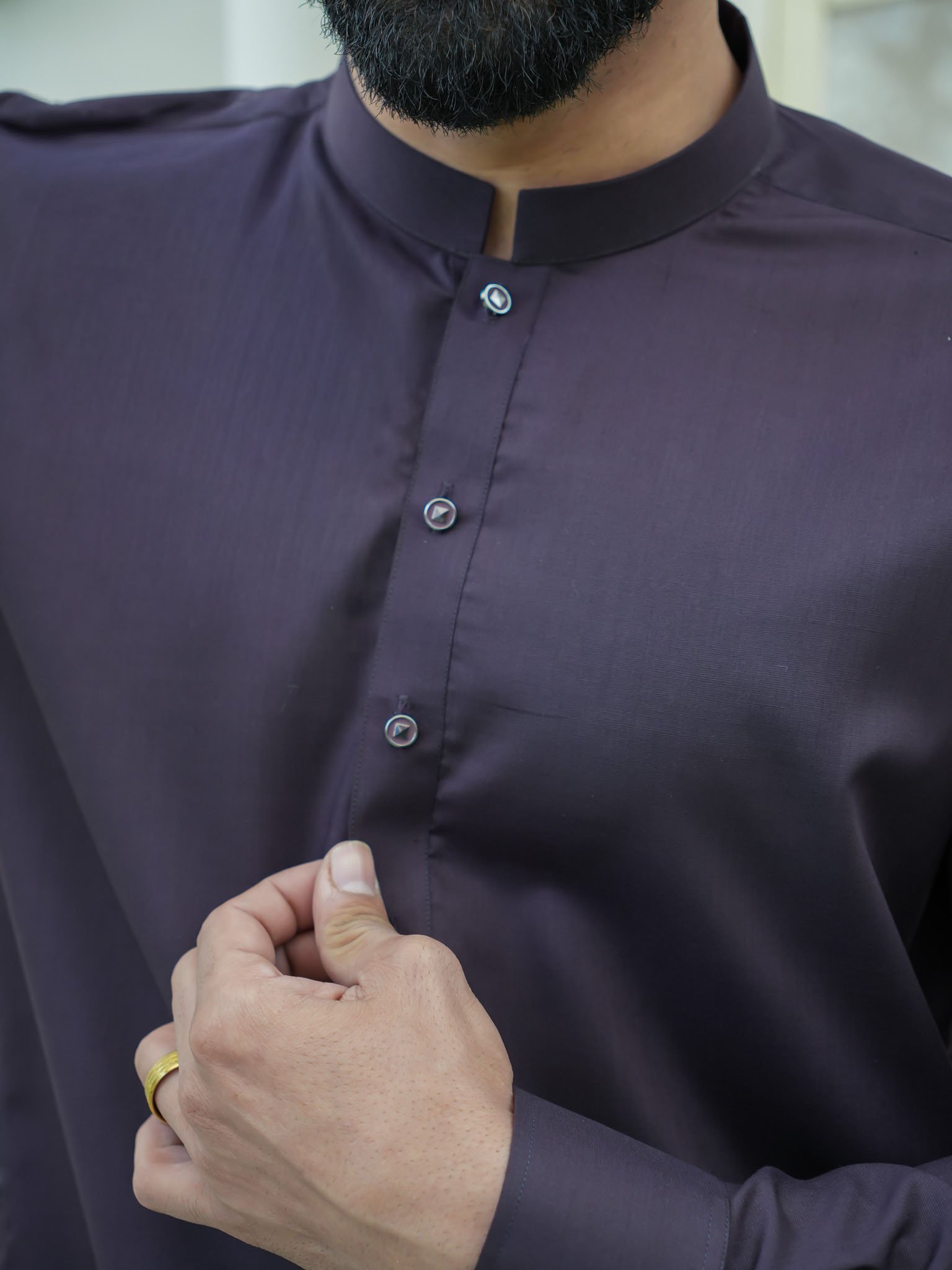 EW-93 - Dark Plum Kameez Shalwar - Image 6
