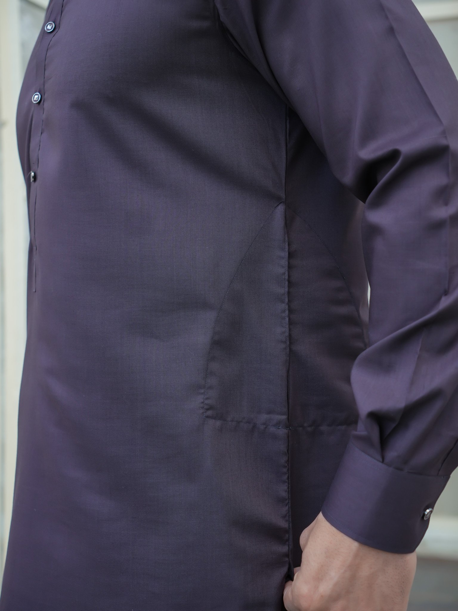 EW-93 - Dark Plum Kameez Shalwar - Image 3
