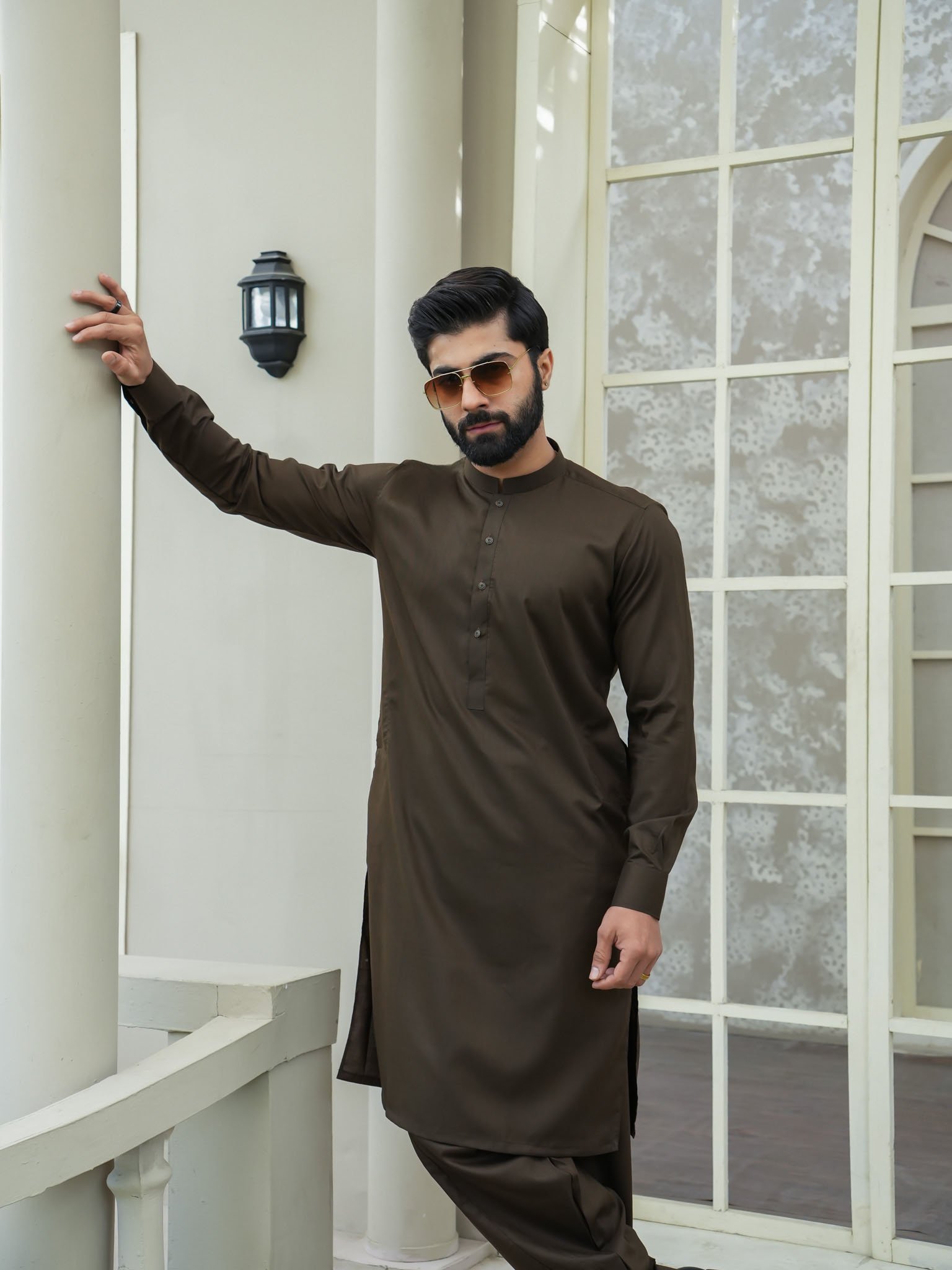 EW-99 - Military Brown Kameez Shalwar - Image 2