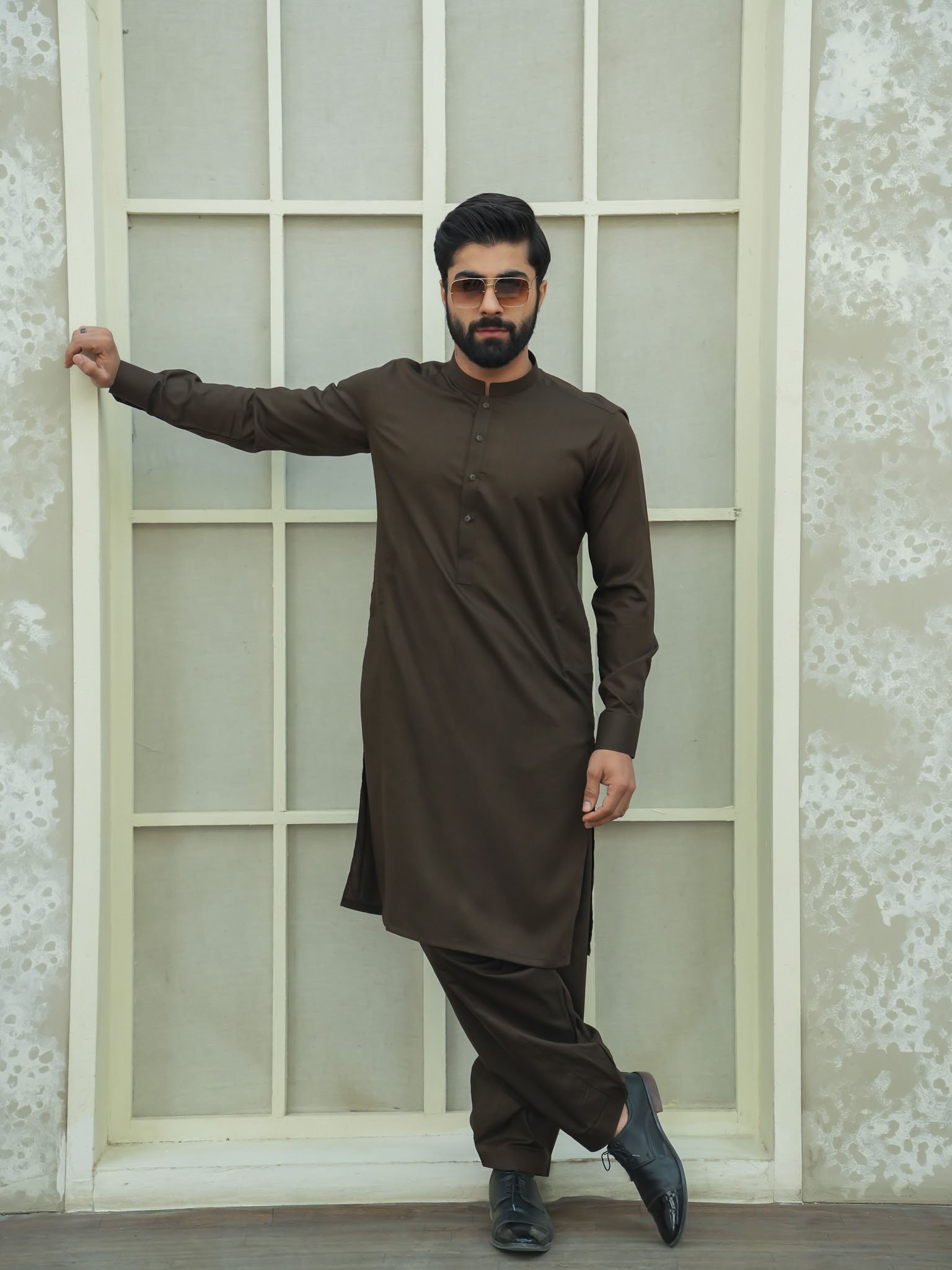 EW-99 - Military Brown Kameez Shalwar - Image 5