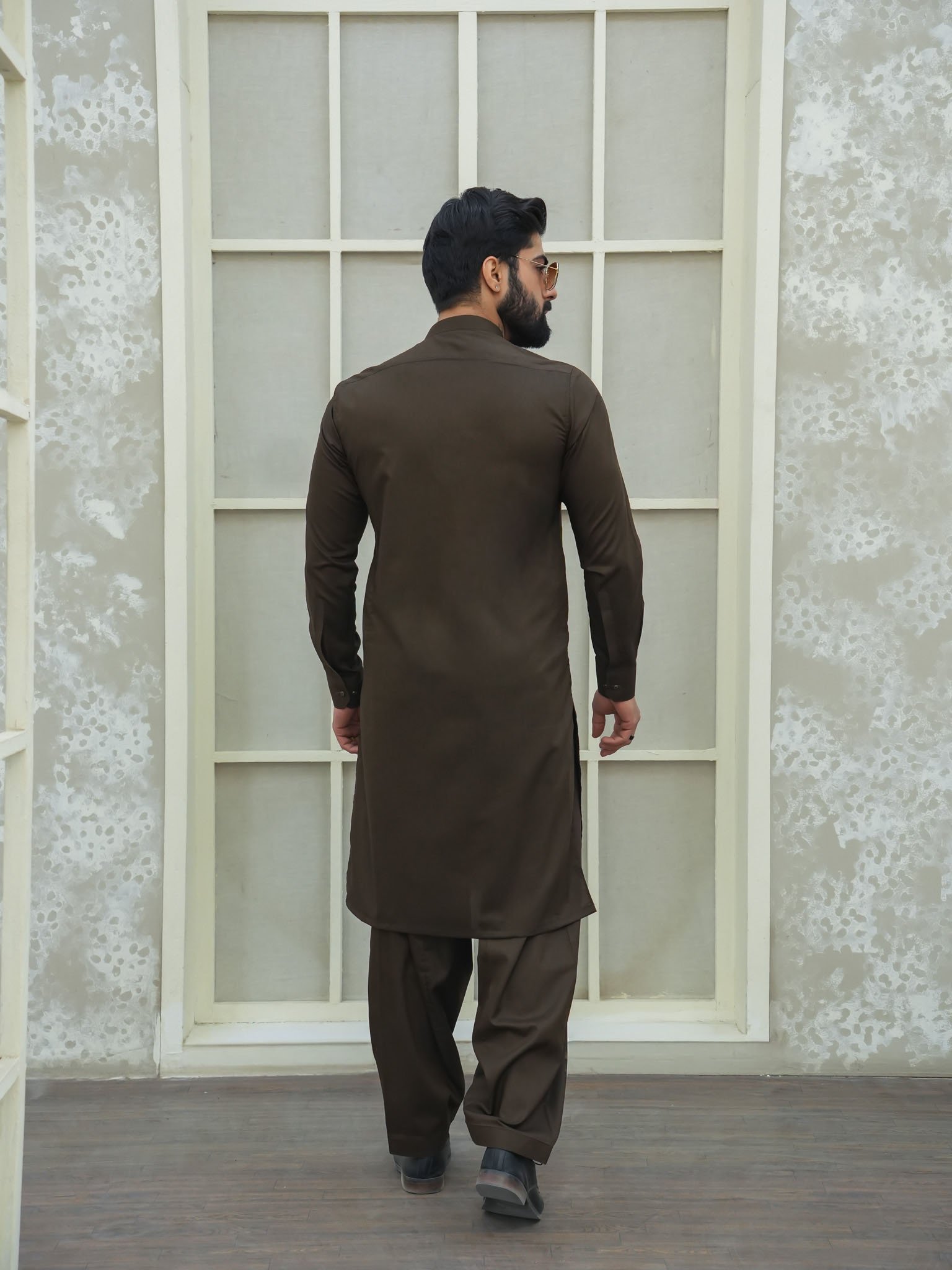 EW-99 - Military Brown Kameez Shalwar - Image 4