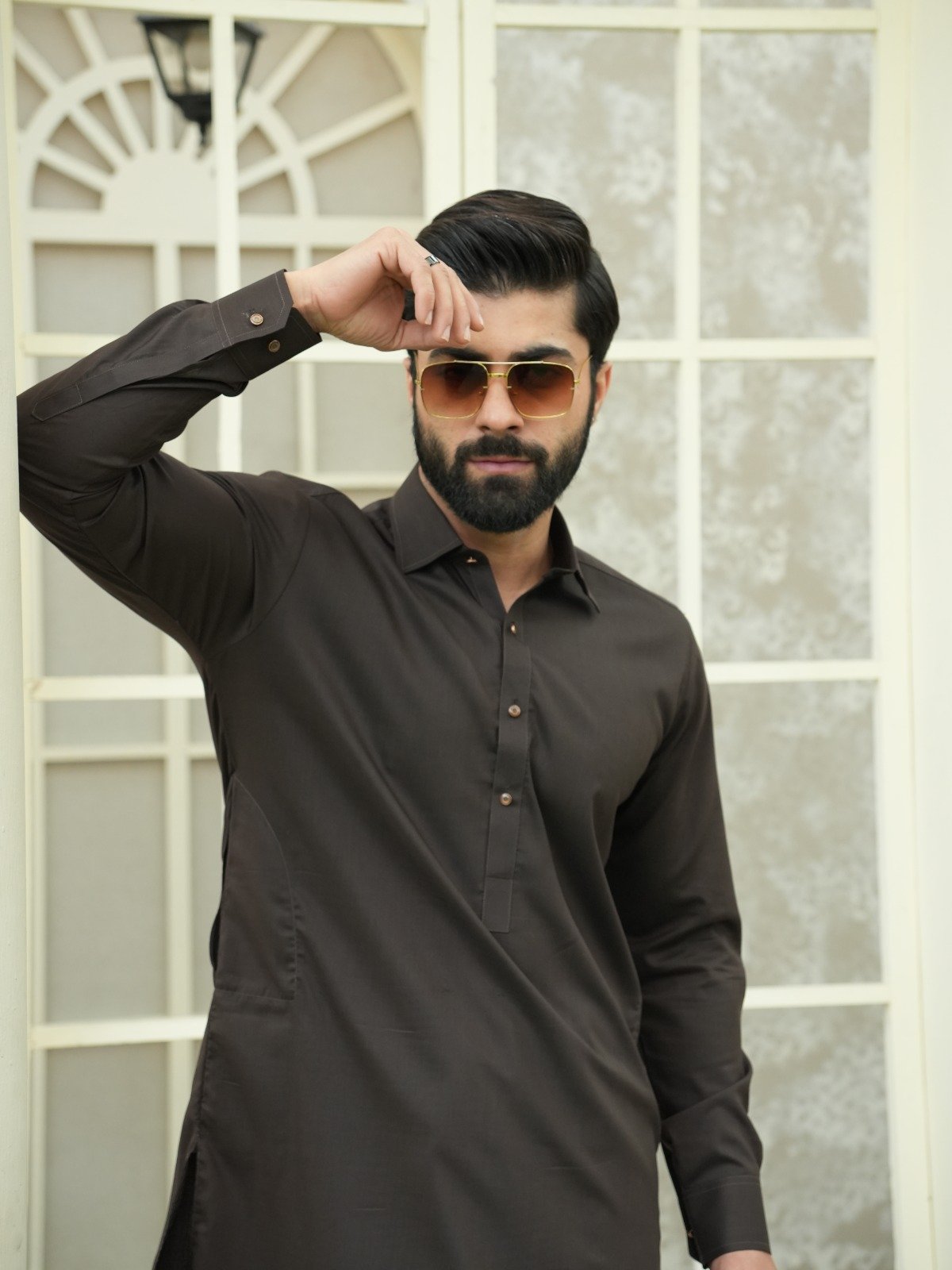 EW-101 - Espresso Brown Kameez Shalwar - Image 2