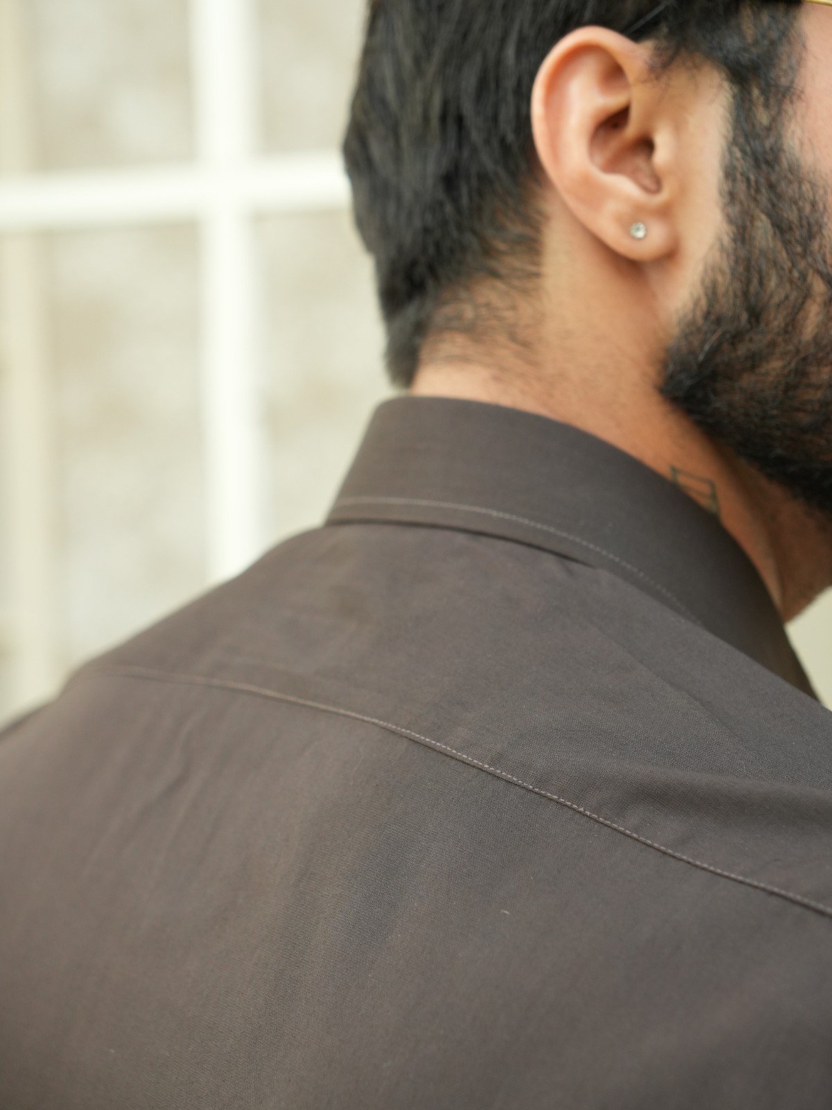 EW-101 - Espresso Brown Kameez Shalwar - Image 6