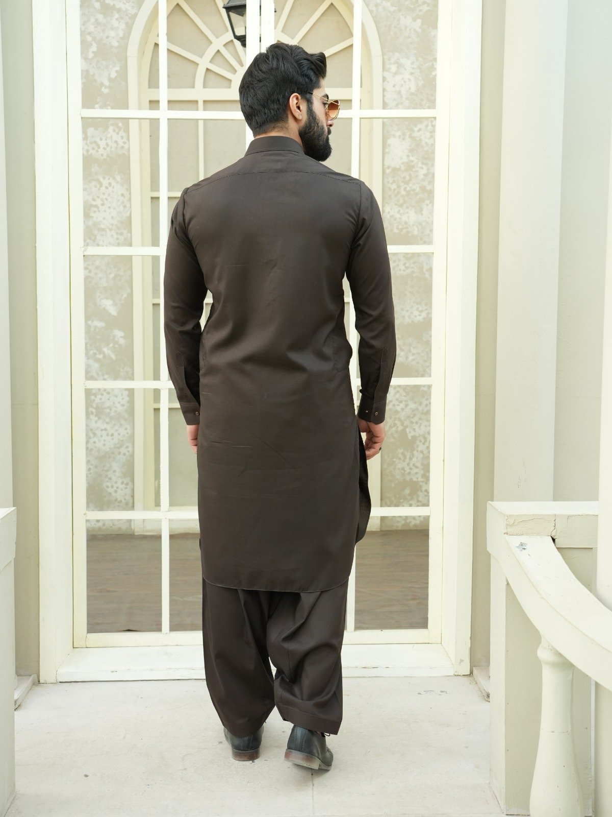 EW-101 - Espresso Brown Kameez Shalwar - Image 5